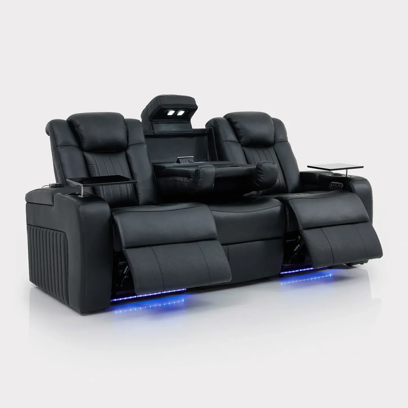 3 Seater Smart Tech Electric Recliner Cinema Sofa | Black Real Leather 
 £2099.00 