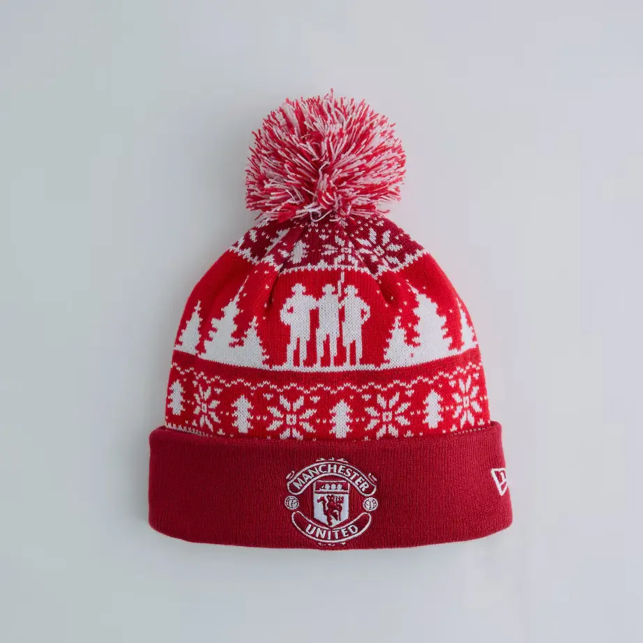 Manchester United Xmas Fairisle Bobble Beanie Red
 £28.00 