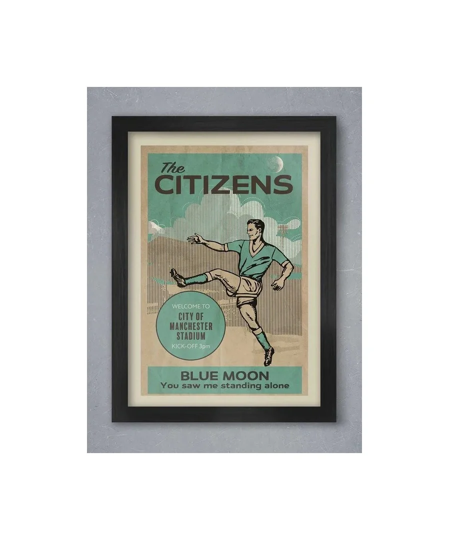 The Citizens, Manchester City - Football Print A3 Framed
 £54.95 