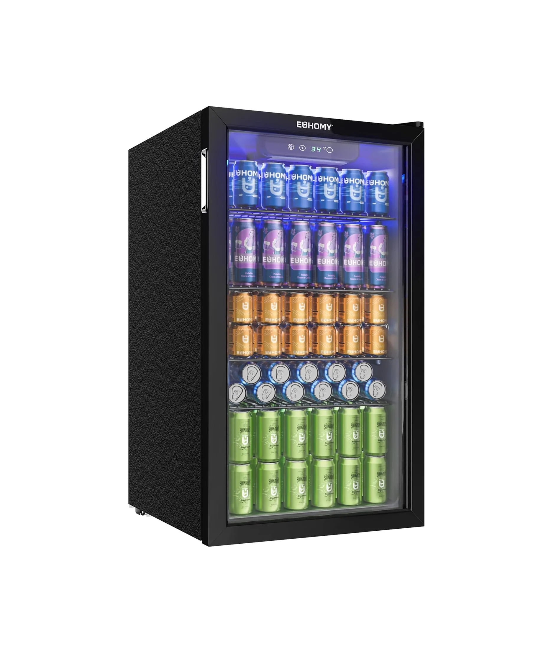 EUHOMY 93L Drinks Fridge, 126 Can Beer Fridge with Glass Door
 £239.00 