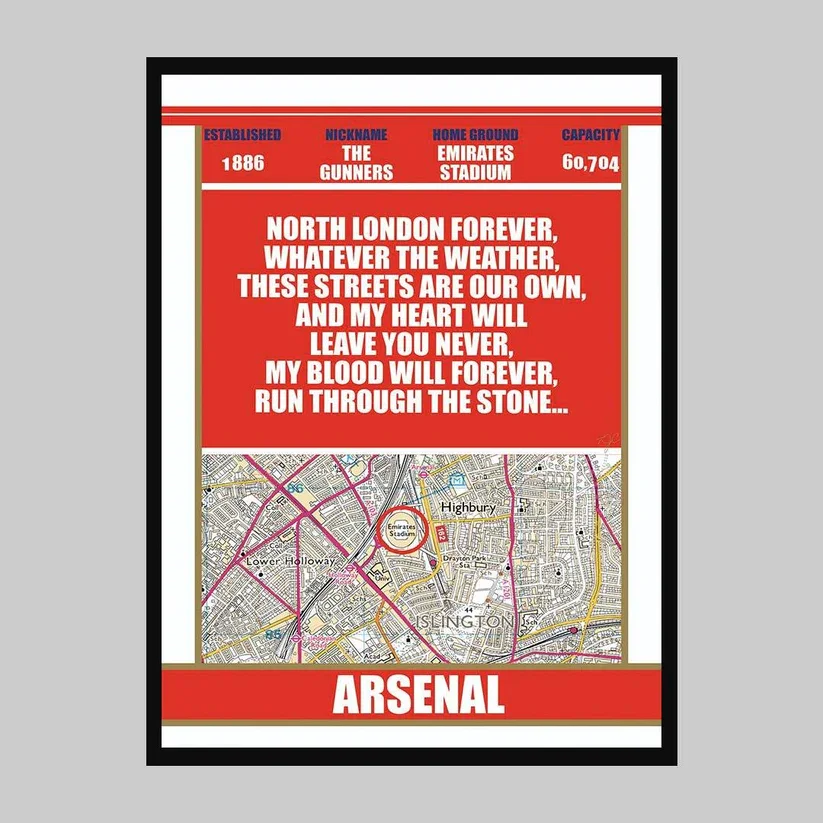 Arsenal FC Emirates Stadium Football Art Print A3 - £19.99