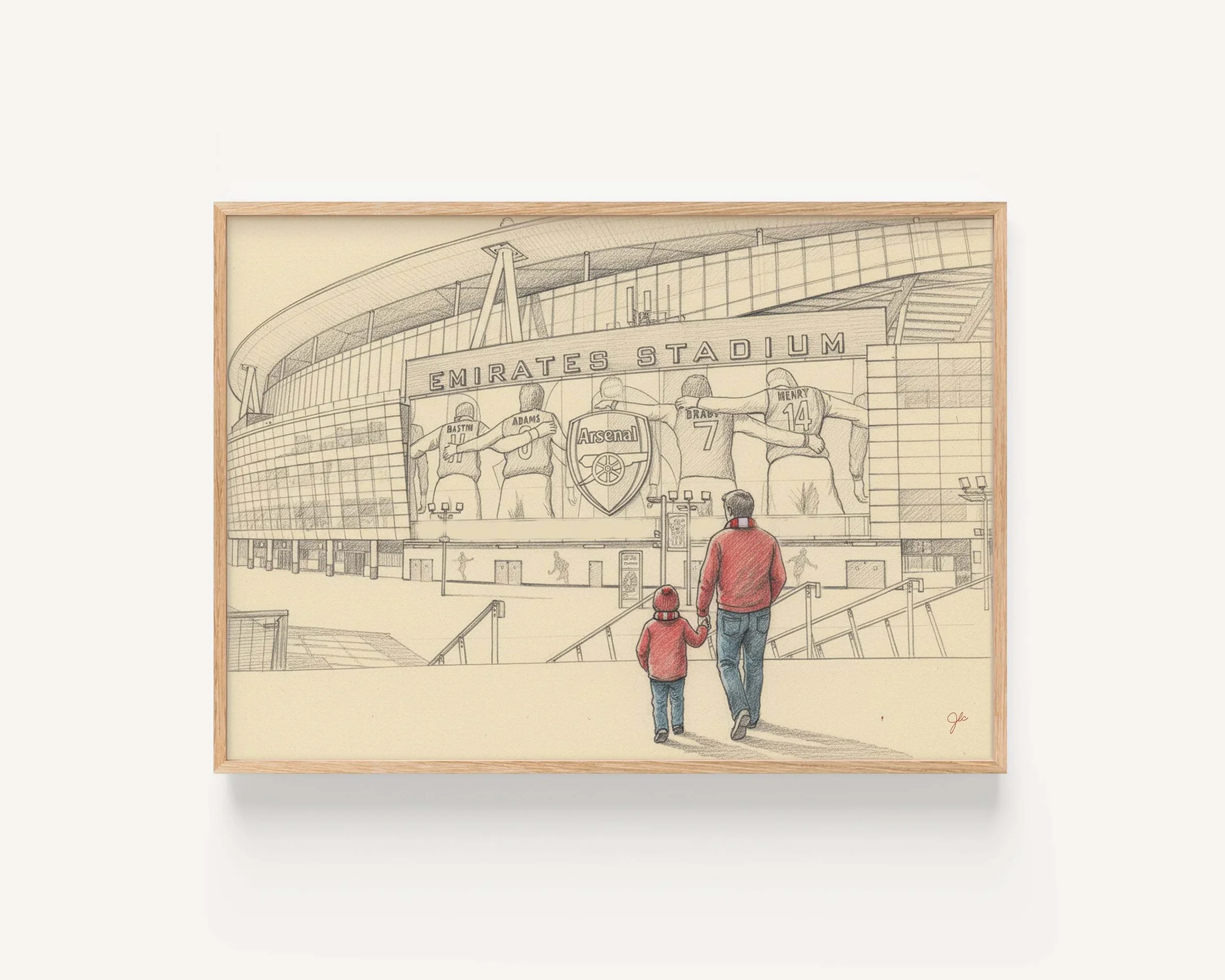 North London Forever - Arsenal FC A3 Print |Natural Wood Frame
 £39.99 