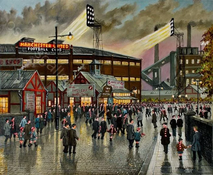 Theatre of Dreams Old Trafford Original Canvas Oil Painting - £995.00