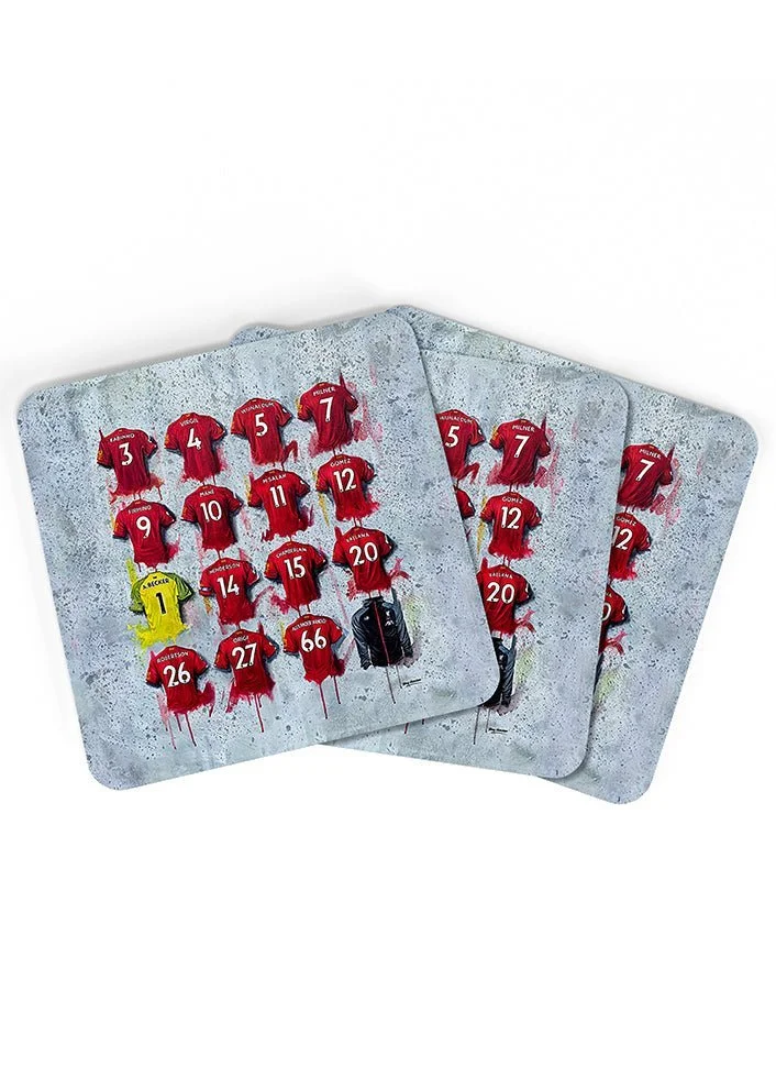 Liverpool Champions Coaster Set Gift for Fans | Terry Kneeshaw Art - £24.99