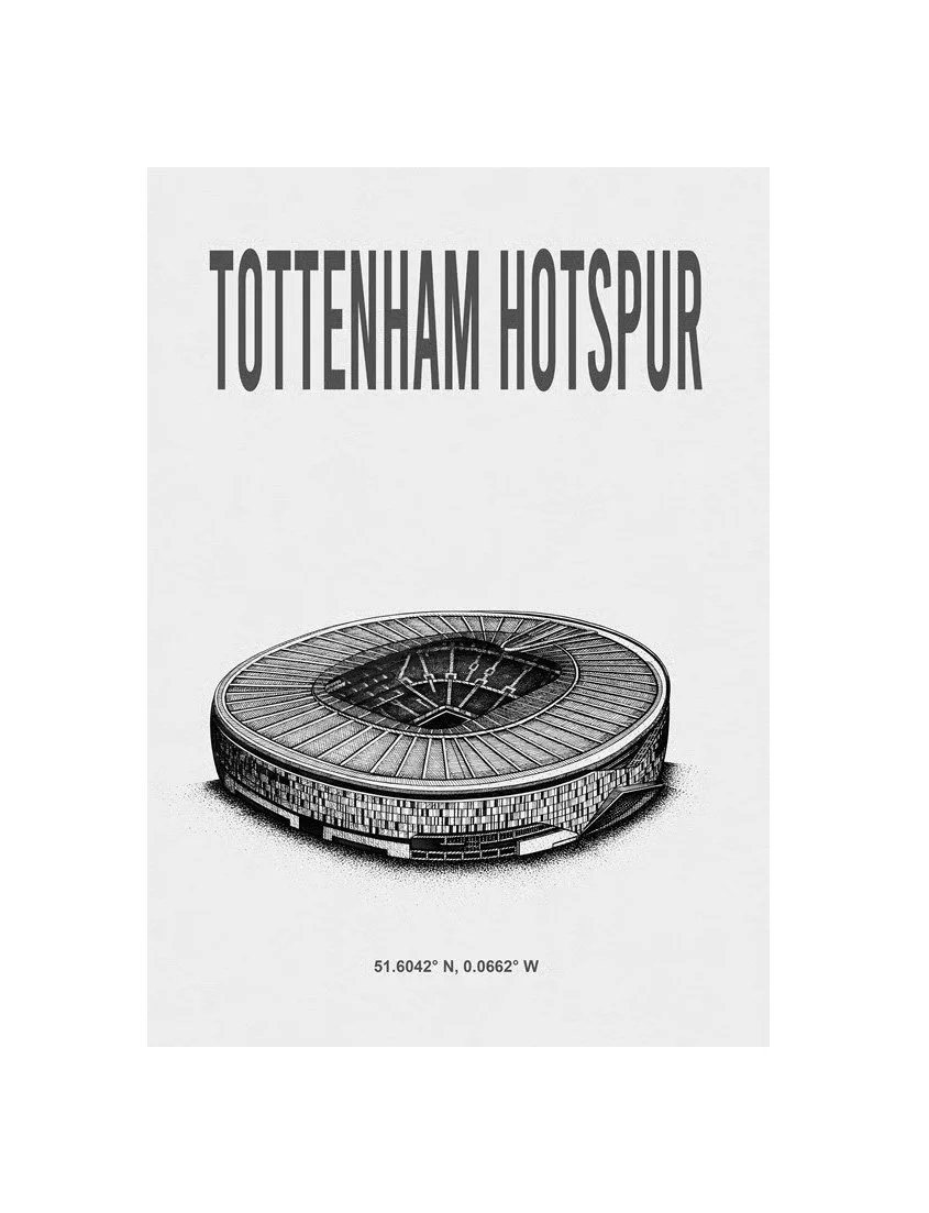Tottenham Hotspur Stadium | 50cm x 70cm Canvas Wall Art - £81.53