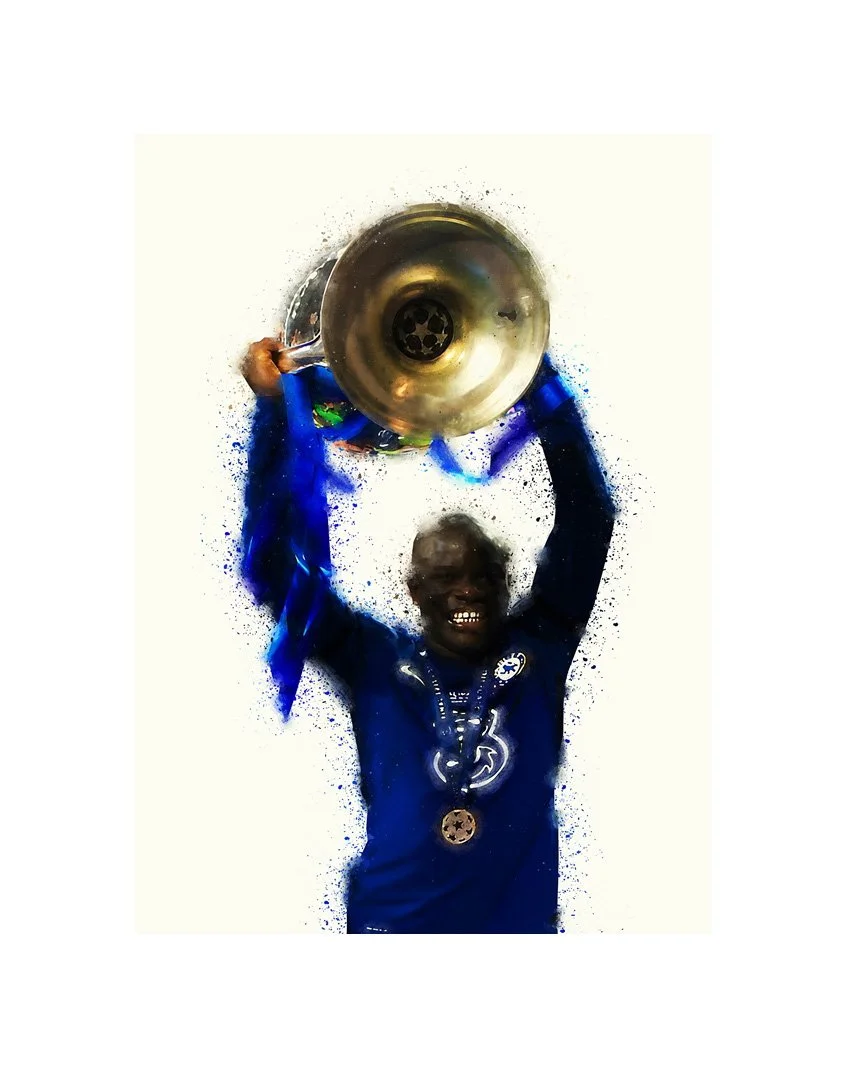 N'Golo Kante Chelsea FC Framed Fine Art 70cm x 100cm - £213.93