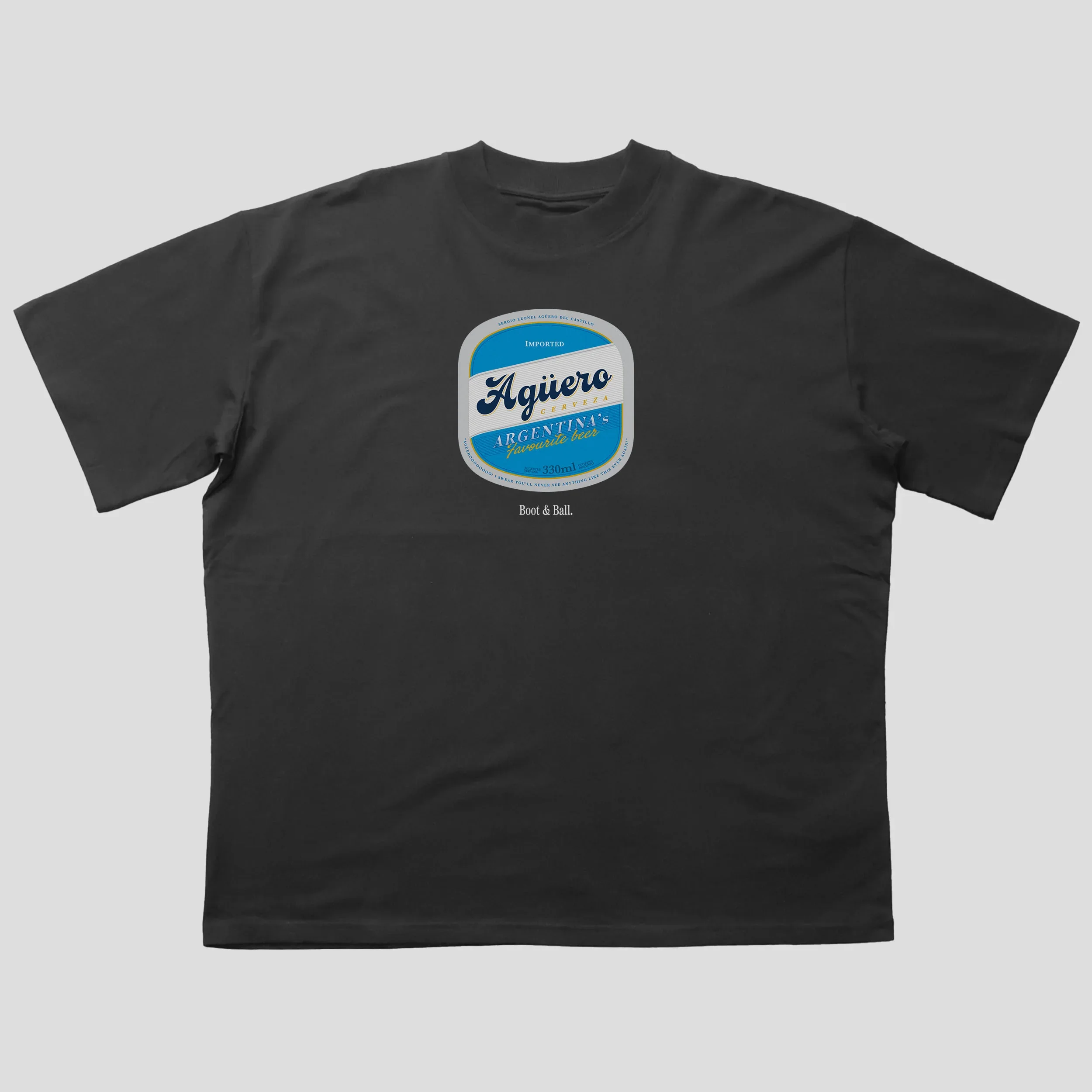 Sergio Agüero Man City Beer Mat Oversized T-Shirt - £33.00