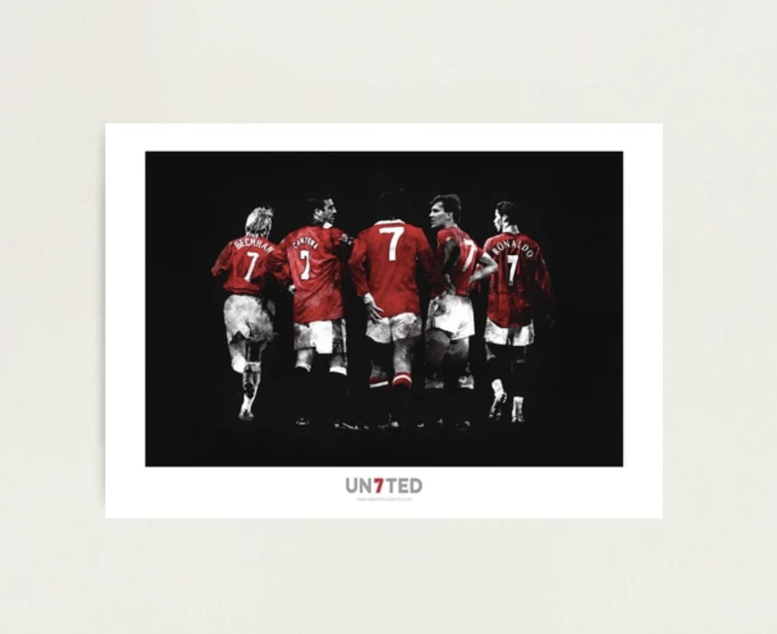 The Magnificent Sevens - Manchester - Old Trafford | 57.5cm x 40.7cm Metallic Photo Print - £31.85 