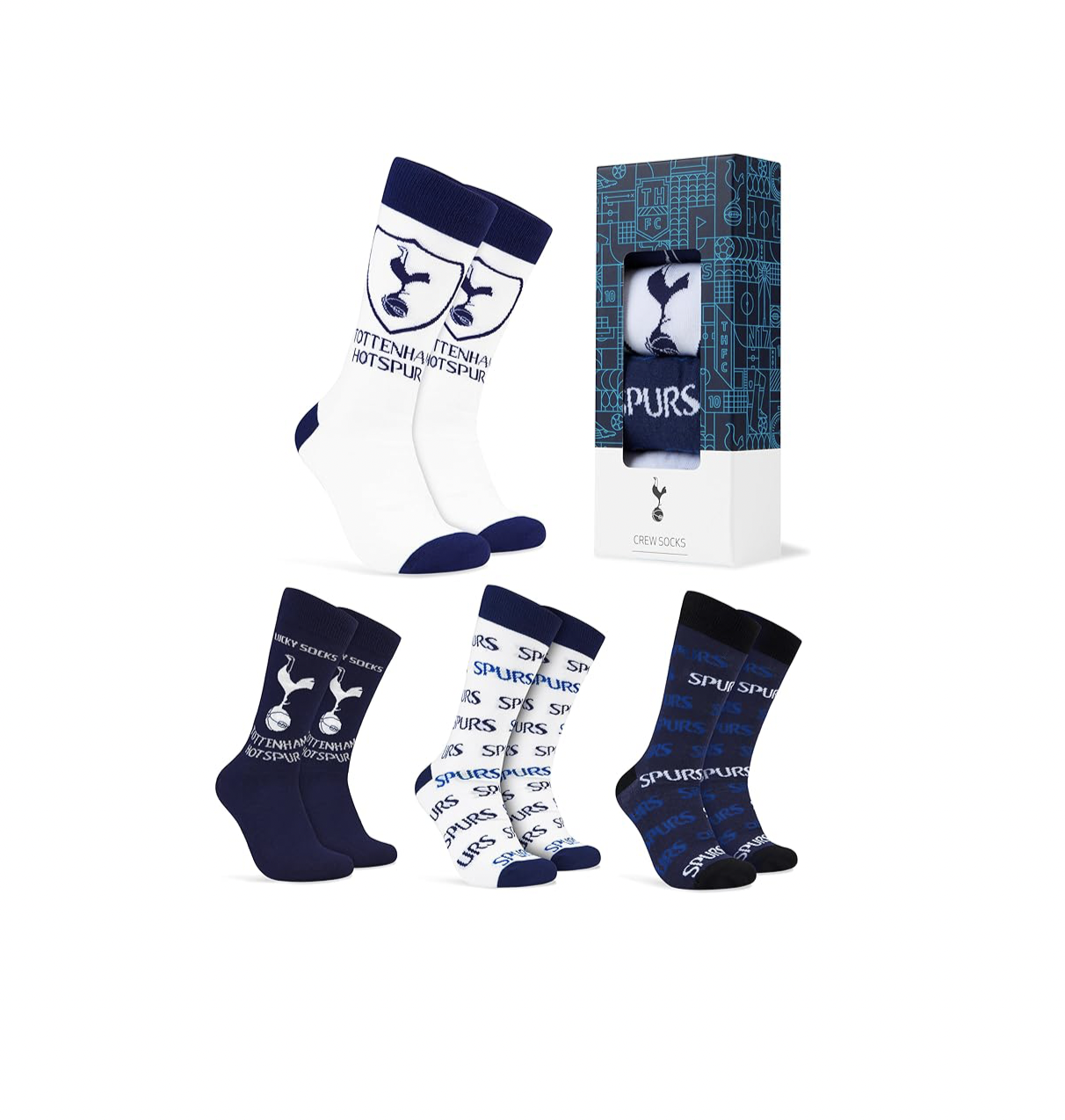 Tottenham Hotspur F.C. Socks for Men, 4 Pack Breathable Socks - £17.79