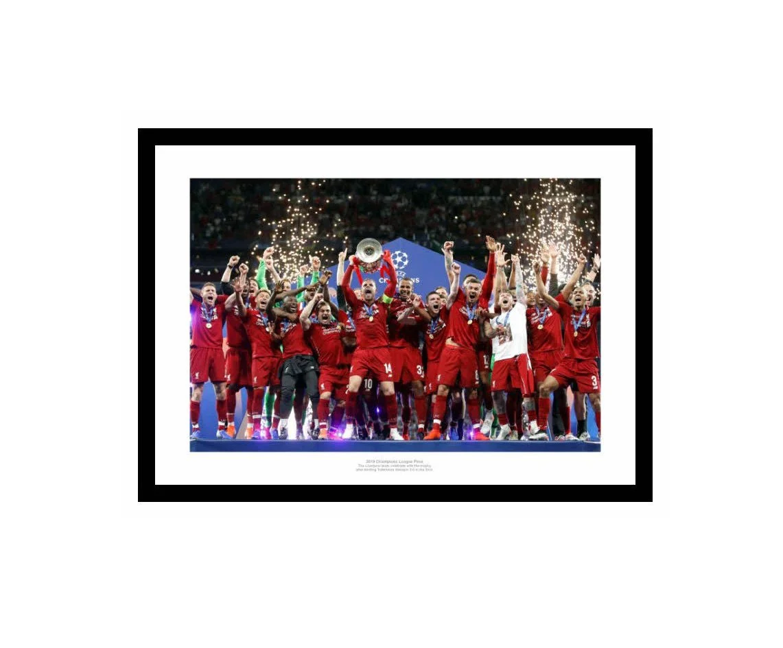 Liverpool FC 2019 Champions League Final Team Celebrations Photo 24" x 16" Framed
 £55.00 