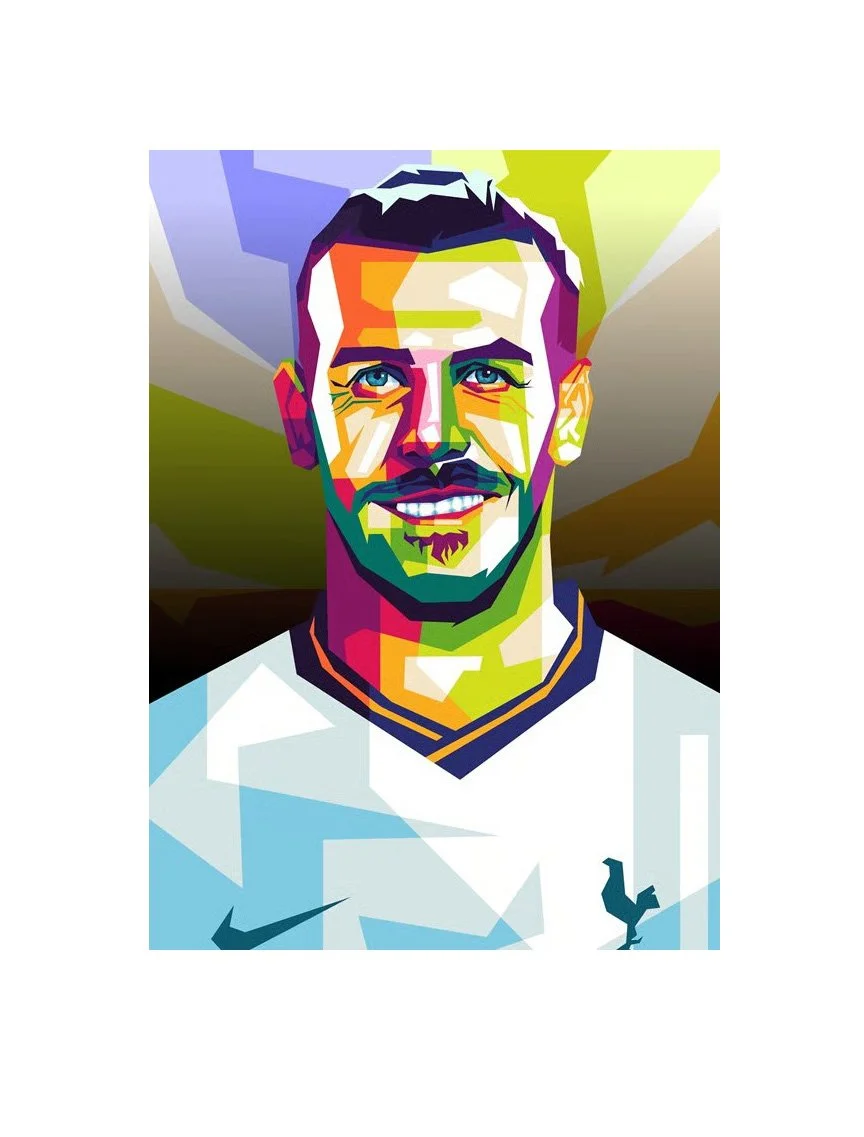 Gareth Bale | Tottenham Hotspur FC | 50cm x 70cm Canvas Wall Art - £81.53