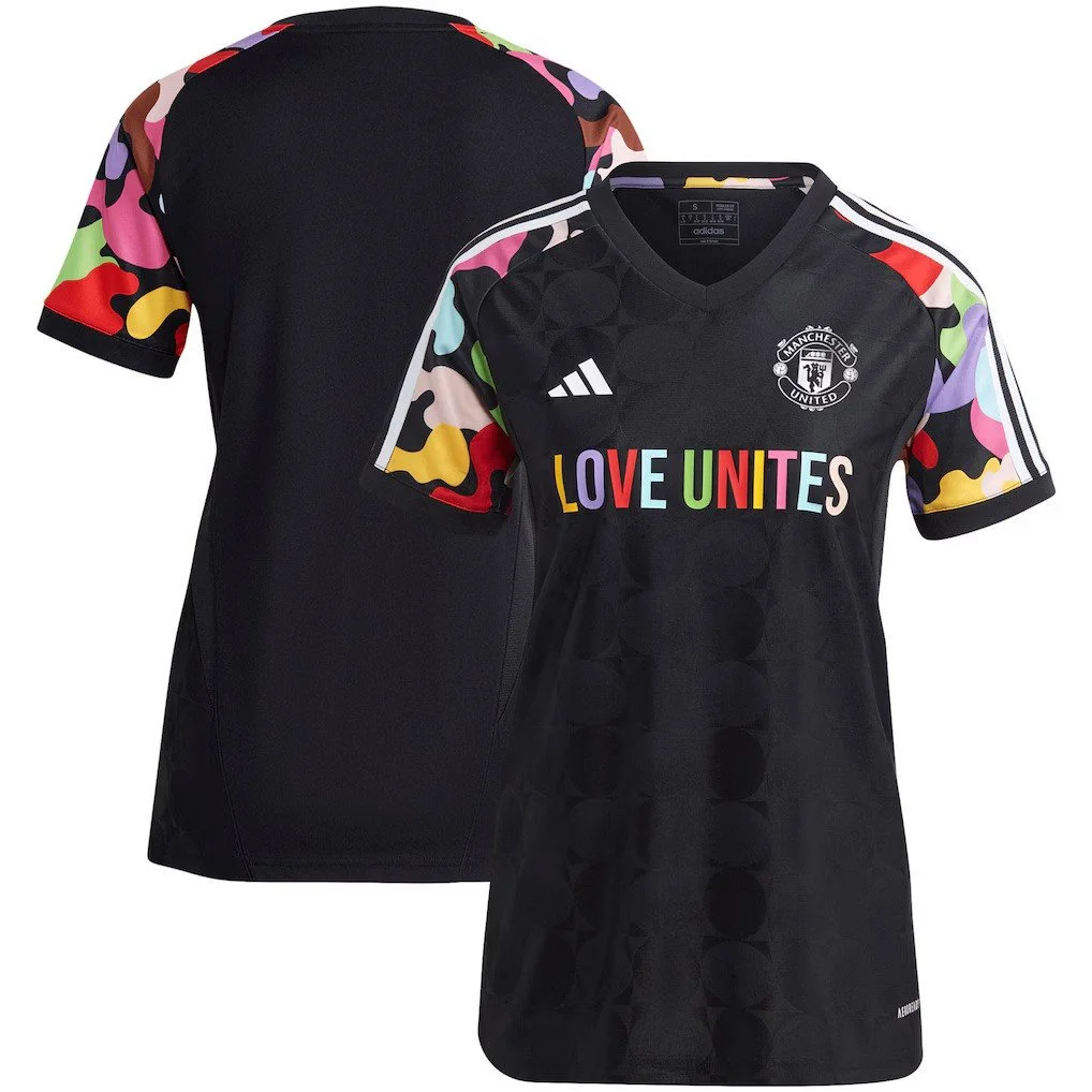 Manchester United adidas Love Unites Jersey - Black - Womens - £24.00