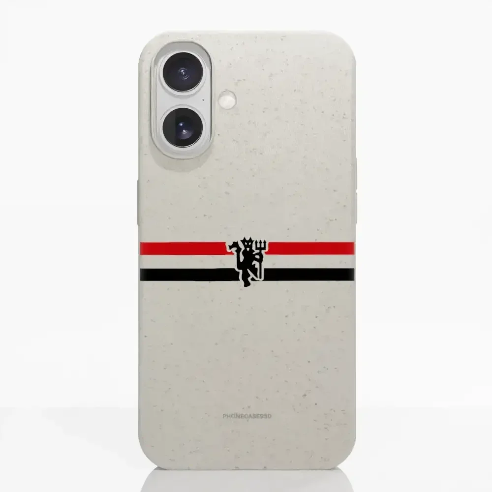 Manchester United Official Compostable Phone Case Diagonal Stripes & Sevil | Iphone - £21.90