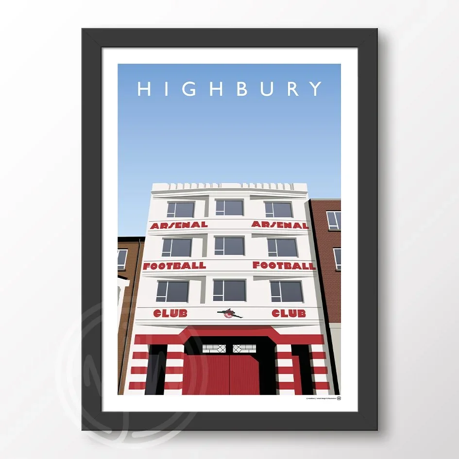 Arsenal Highbury - West Stand Entrance Poster A4 Framed
 £37.00 