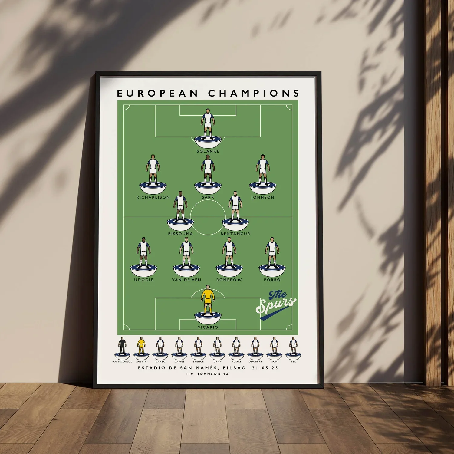 Tottenham Europa League Winners 2025 Poster A3 Framed
 £52.00 