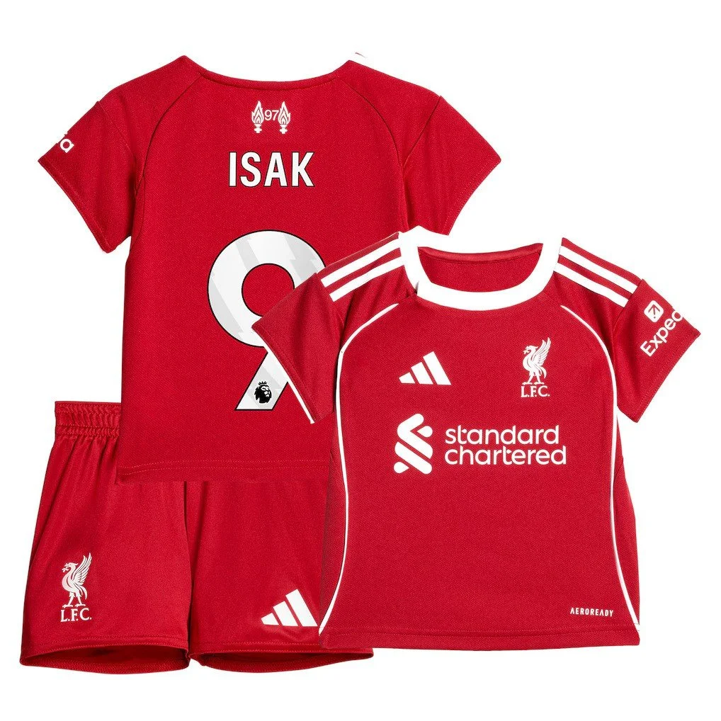 Liverpool adidas Home Babykit 2025-26 | Alexander Isak - £33.00