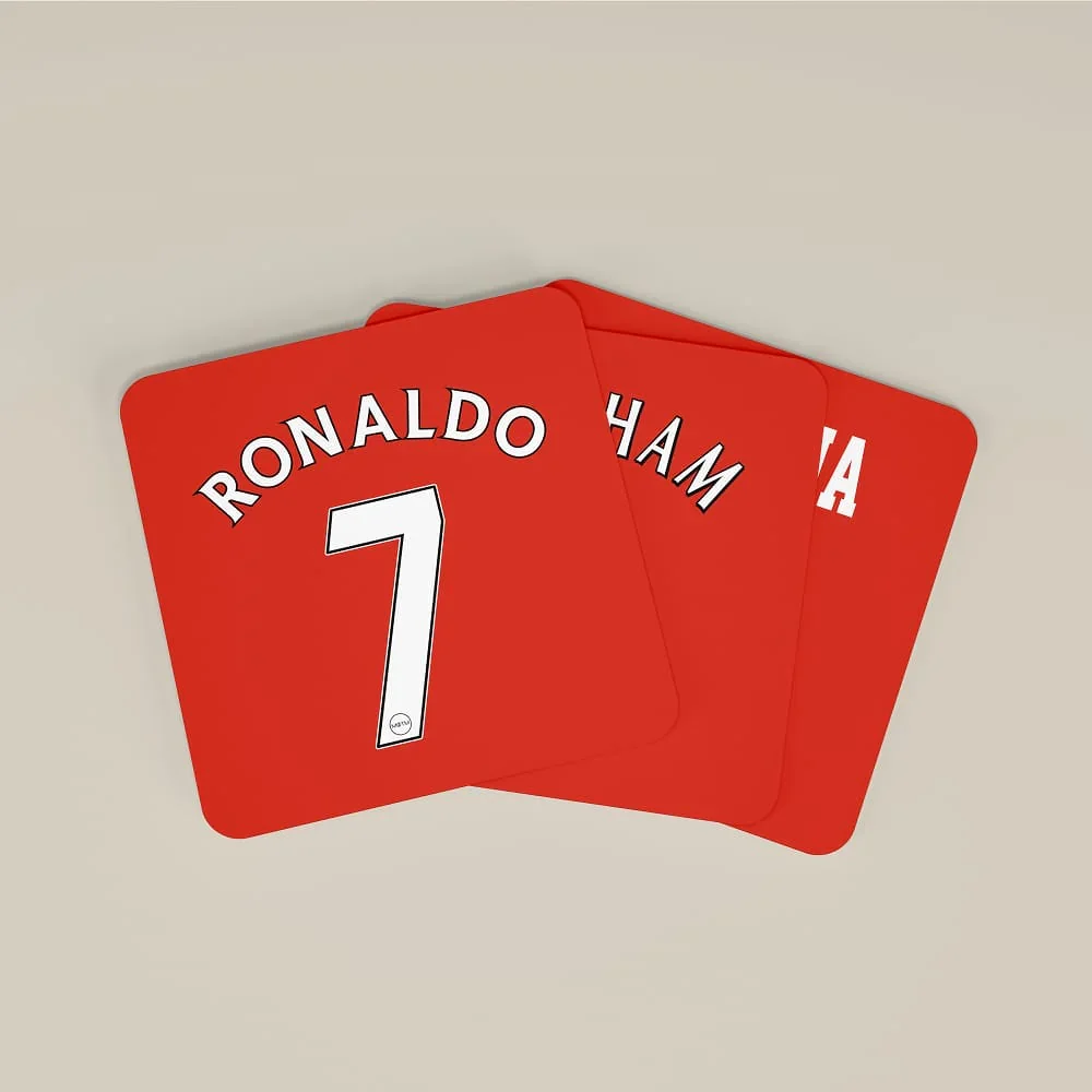 Manchester United Legends 7s Football Coasters | Set of 4 - £19.99