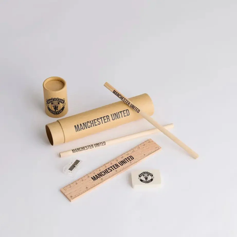 Manchester United Stationery Tube Set Brown - £7.00