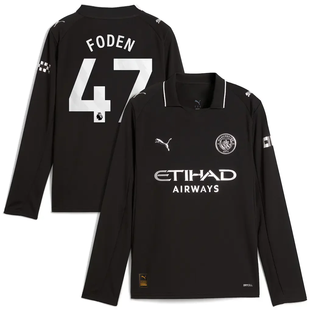 Manchester City FC PUMA Away Shirt 2025-26 - Long Sleeve - Kids Foden
  £60.50 