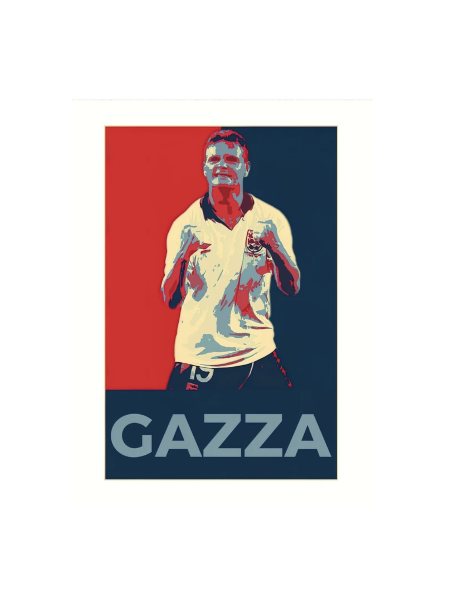 Paul Gascoigne Pop Art | Tottenham Hotspur FC | 45.7cm x 61cm Photo Art Print - £21.61