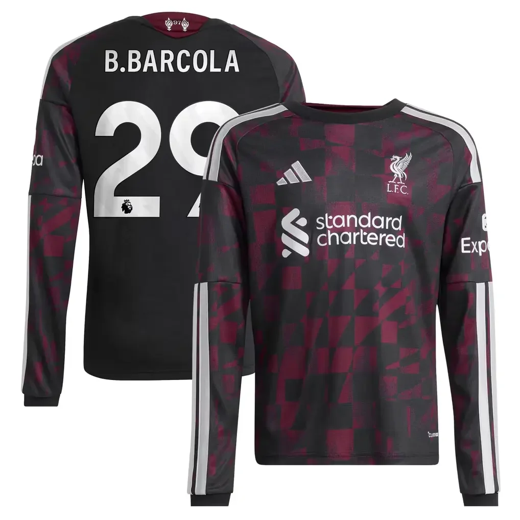 Liverpool adidas Third Shirt 2026-27 - Kids - L/S B.Barcola 29
 £80.00 