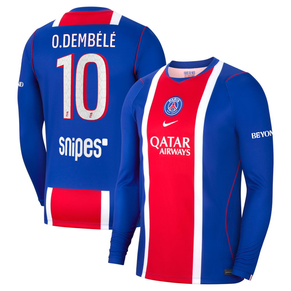 PSG Nike Home Stadium Long Sleeve Shirt 2026-27 O.Dembélé
 £107.99 