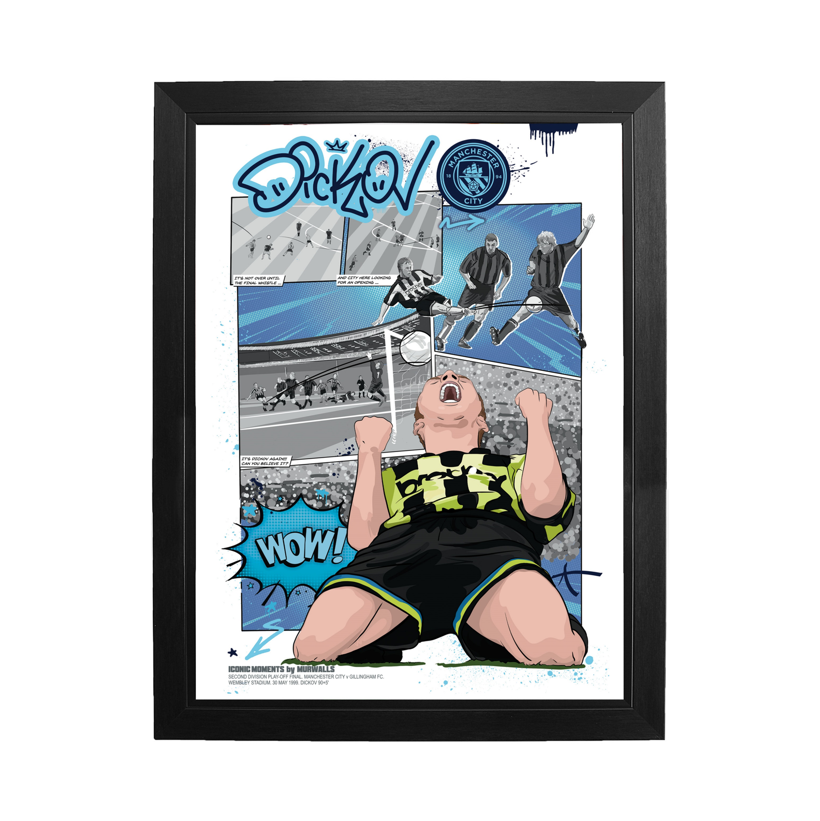 Manchester City x Murwalls Paul Dickov Iconic Moments Framed Print - £22.50