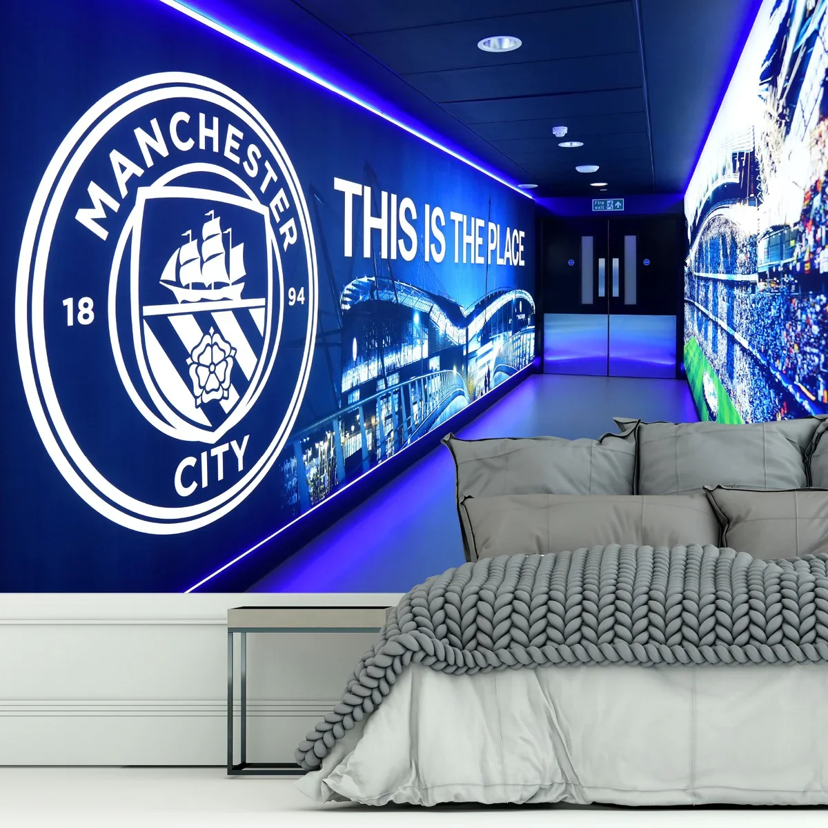 Manchester City FC - Inside Stadium This Is The Place Full Wall Mural (75x75cm) - £32.00