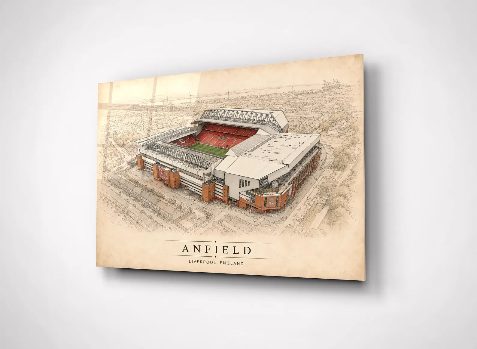 Anfield Stadium Wall Art – Tempered Glass Print 16" x 24"
 £138.00 