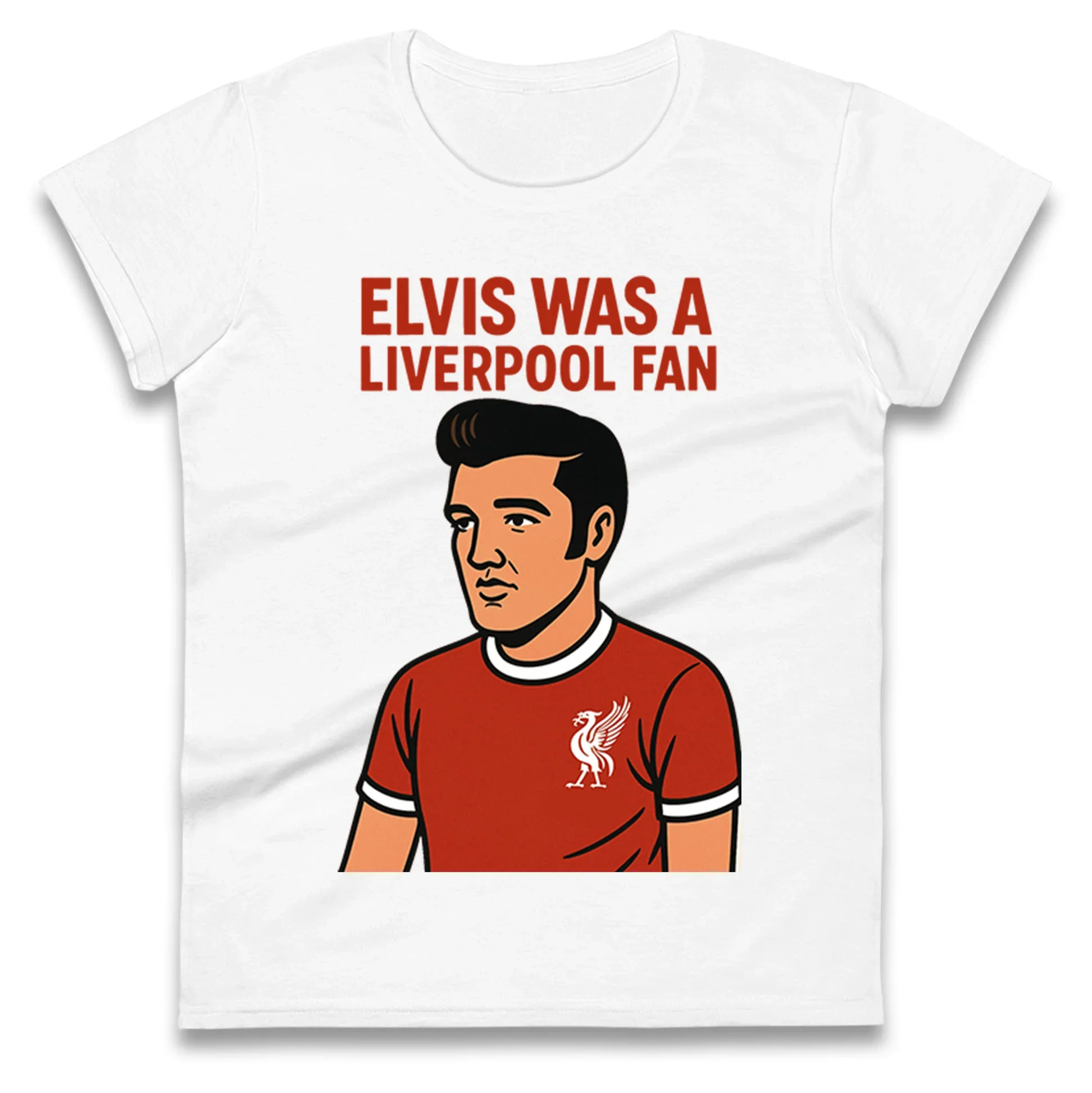 Elvis Was A Liverpool Fan Ladies Shirt - £16.99