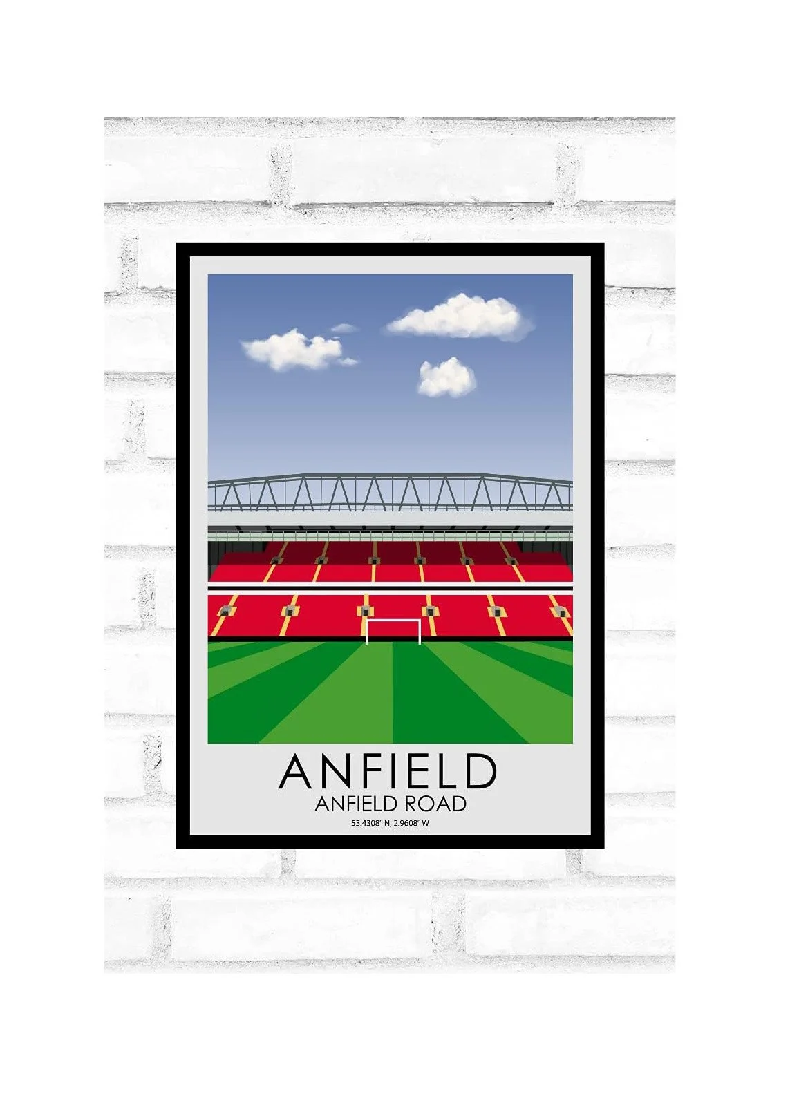 Hewson's Liverpool Football Stadium Print - Anfield - A4 Size - £9.50