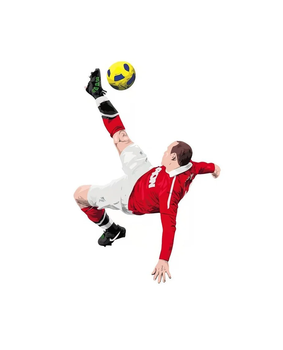 Wayne Rooney | Manchester United FC | 21cm x 30cm Canvas Wall Art Print - £32.57