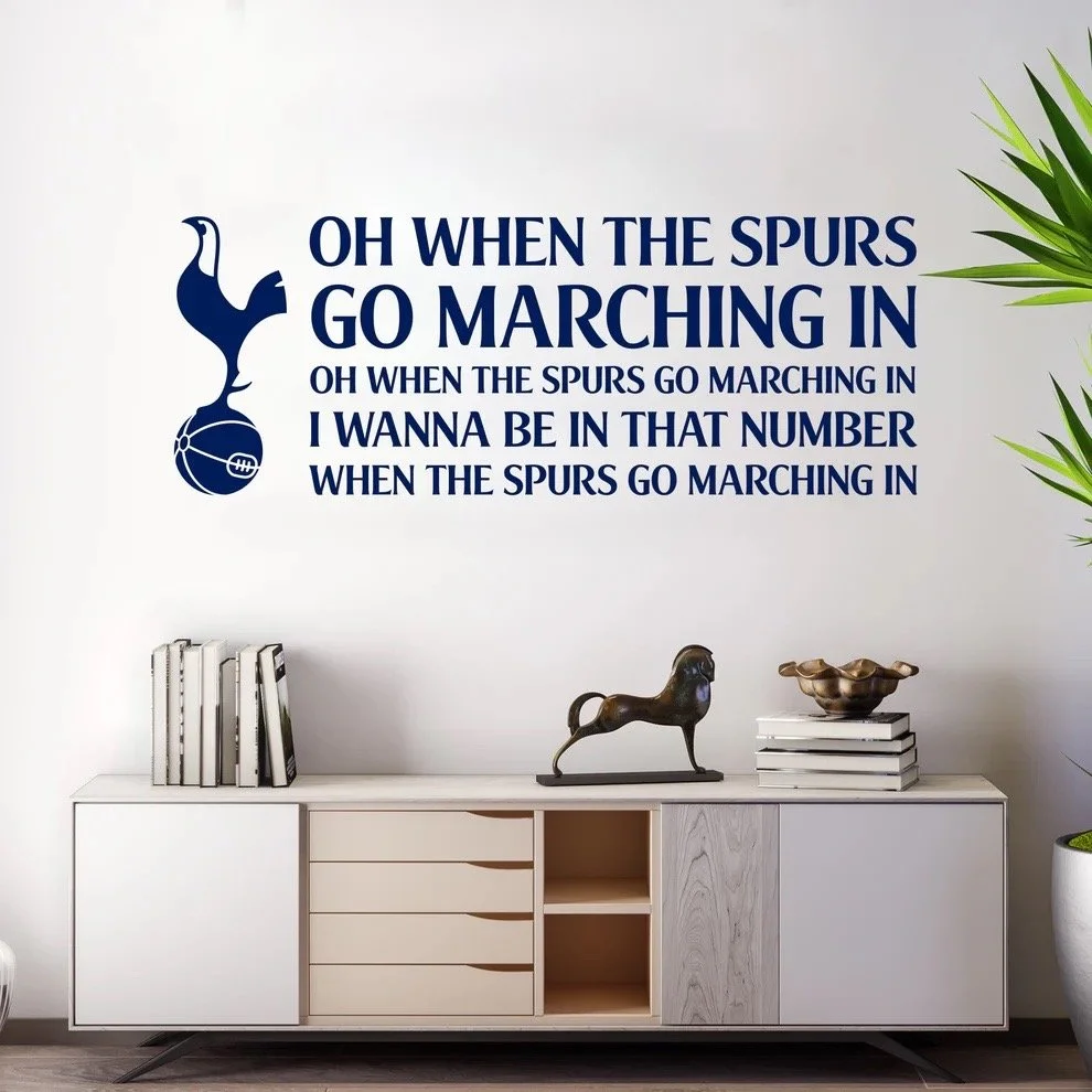 Tottenham Hotspur Football Club - 'Spurs Go Marching In' Song Wall Sticker Vinyl - £29.99
