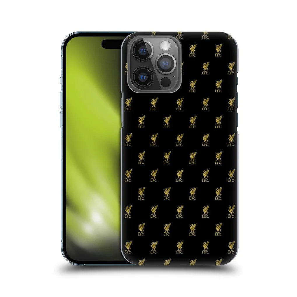 Liverpool Liverbird Pattern Hard Back Phone Case | Black/Gold | iPhone - £15.00