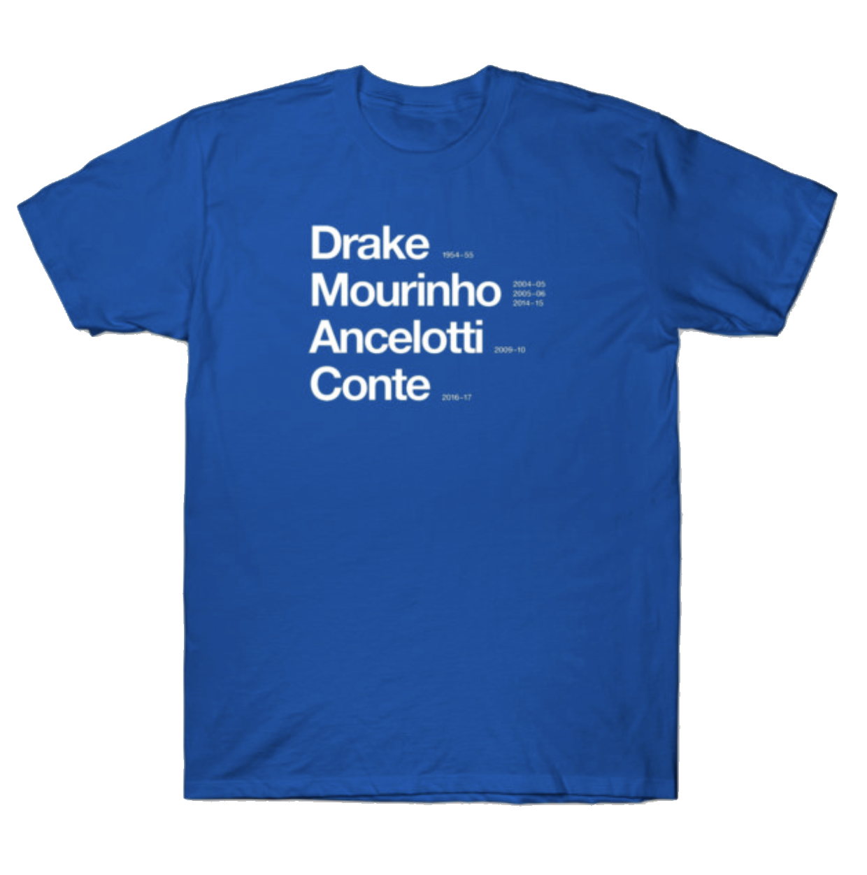 Managers League Titles Chelsea FC Dates T-Shirt - £21.00