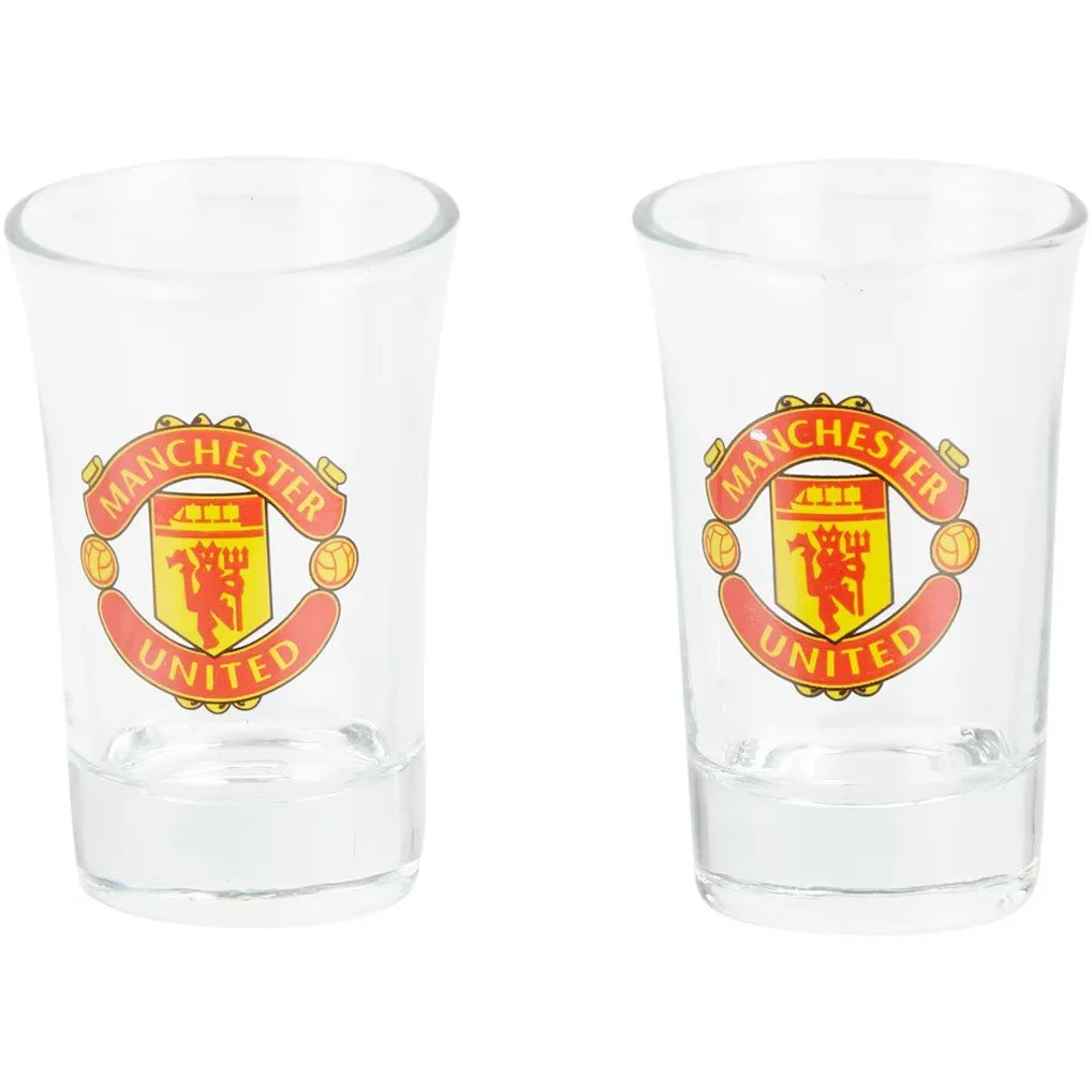 Manchester United Crest Shot Glasses - Two Pack - £2.50