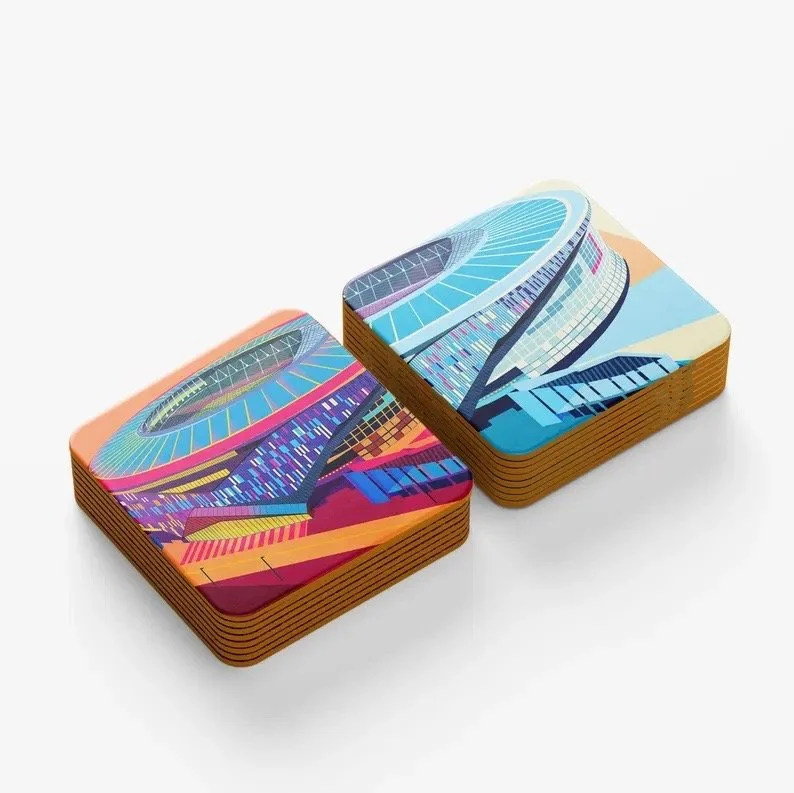 Tottenham Stadium Coaster Set: Modern Graphic Print - £13
