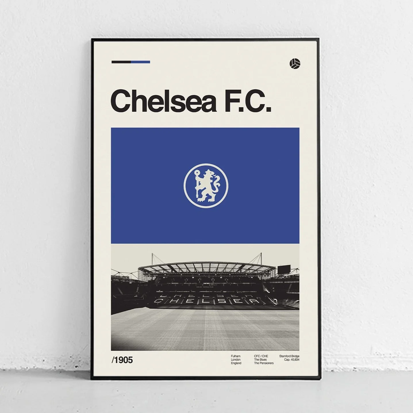 Chelsea F.C. Wall Art |40cm x 60cm Framed Black - £85.00