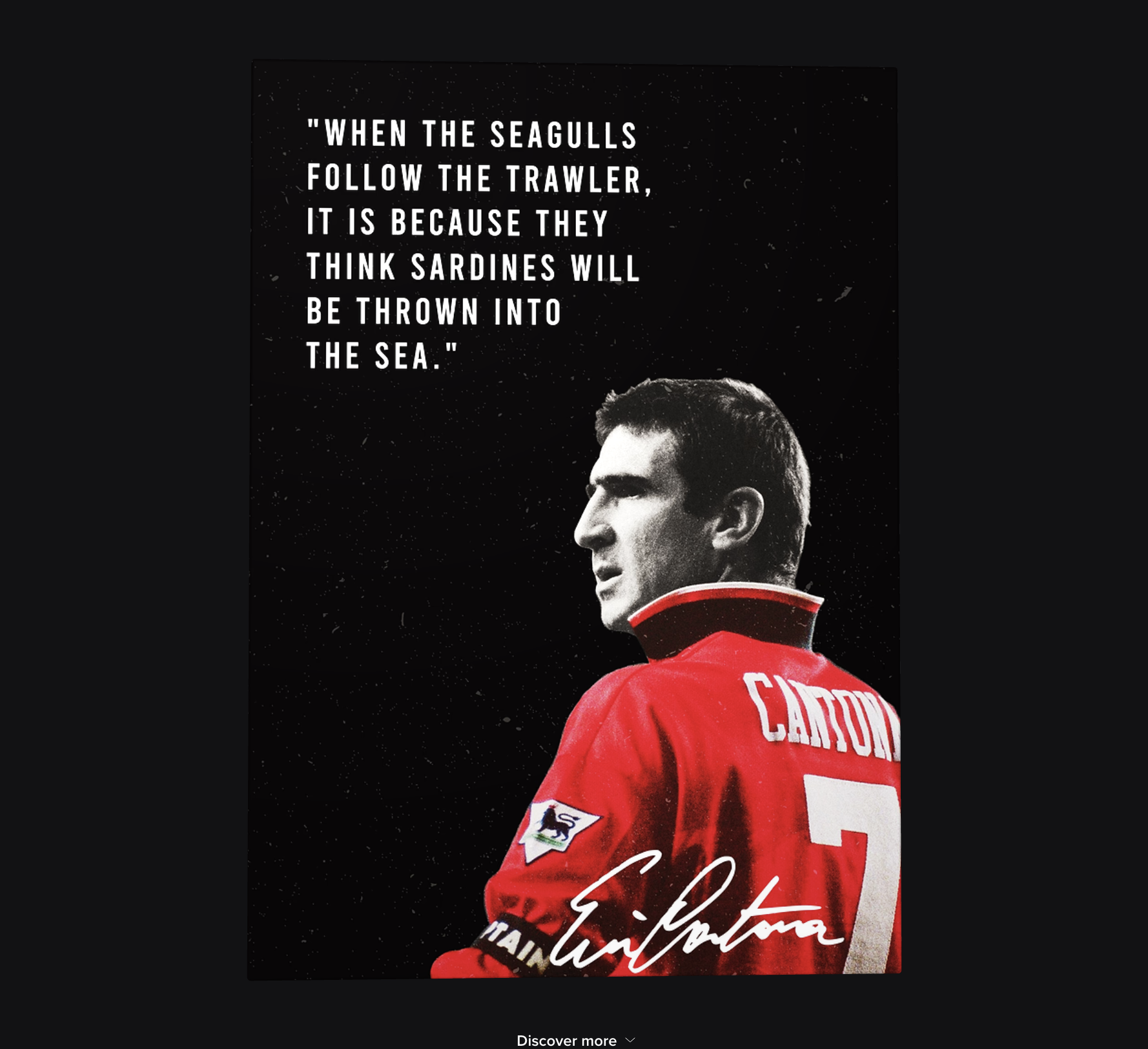 Eric Cantona Metal Poster £34.99 - £94.99