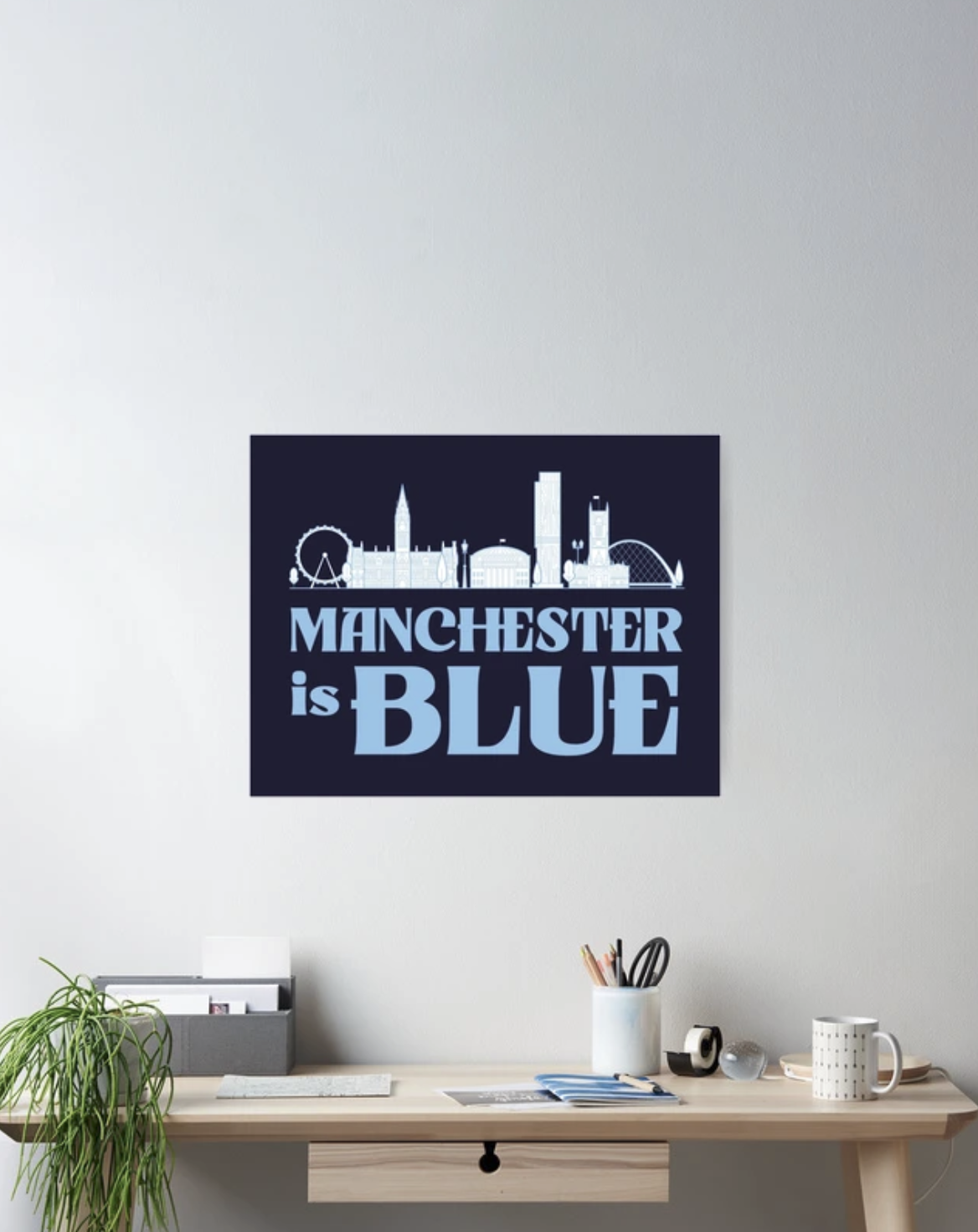 Manchester is Blue Poster Man City FC 77.2cm x 59.4cm Semi Gloss
 £18.96 