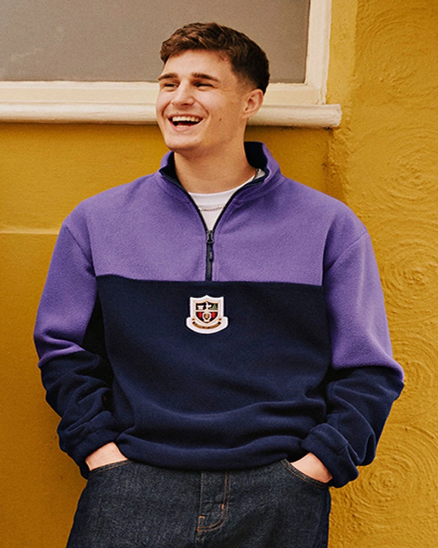 Spurs Heritage Navy 1/4 Zip Fleece Sweatshirt - £50.00