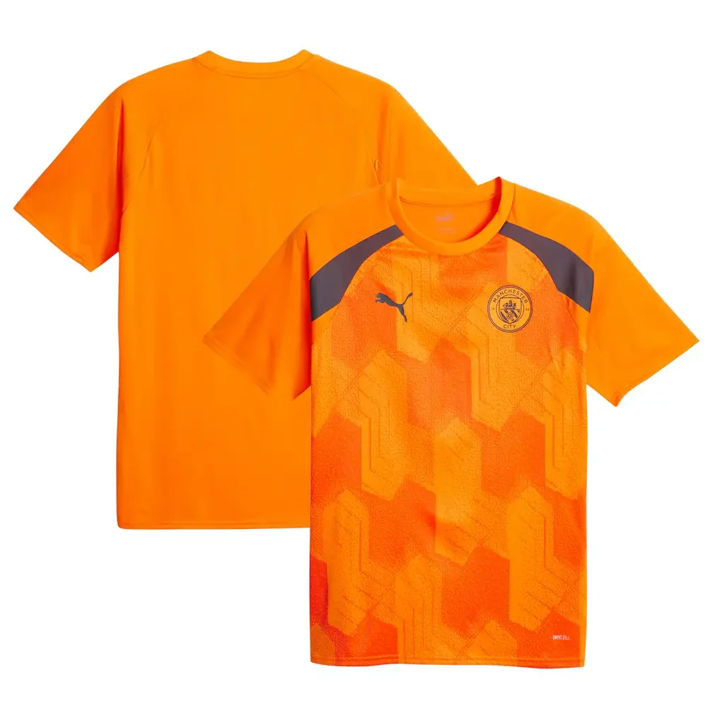 Manchester City Puma Pre Match Top - Orange - £55.00