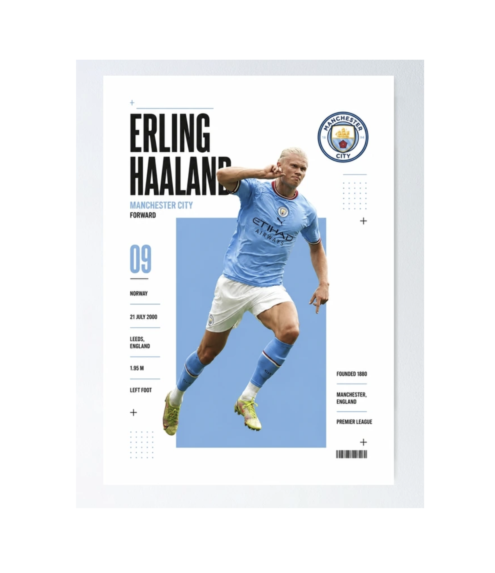 Erling Haaland | Man City Poster 42cm x 59.4cm Semi Gloss
 £15.25 