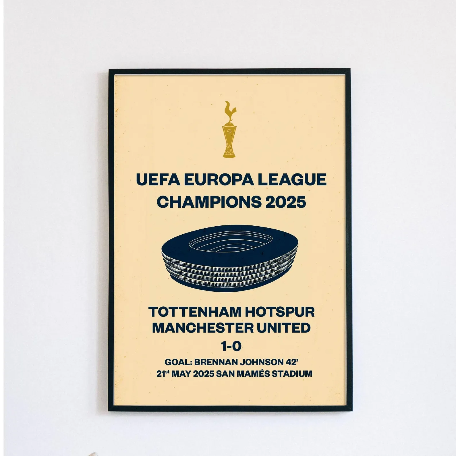 Tottenham Hotspur FC | Europa League Winners | Poster Print A4 Framed Print - £25.75 