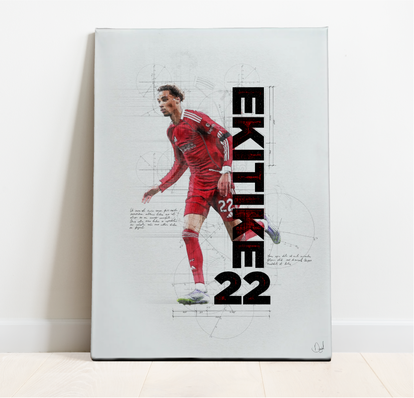 Liverpool FC | Ekitike Architecture Art Print | A3 Canvas Wall Art - £64.99