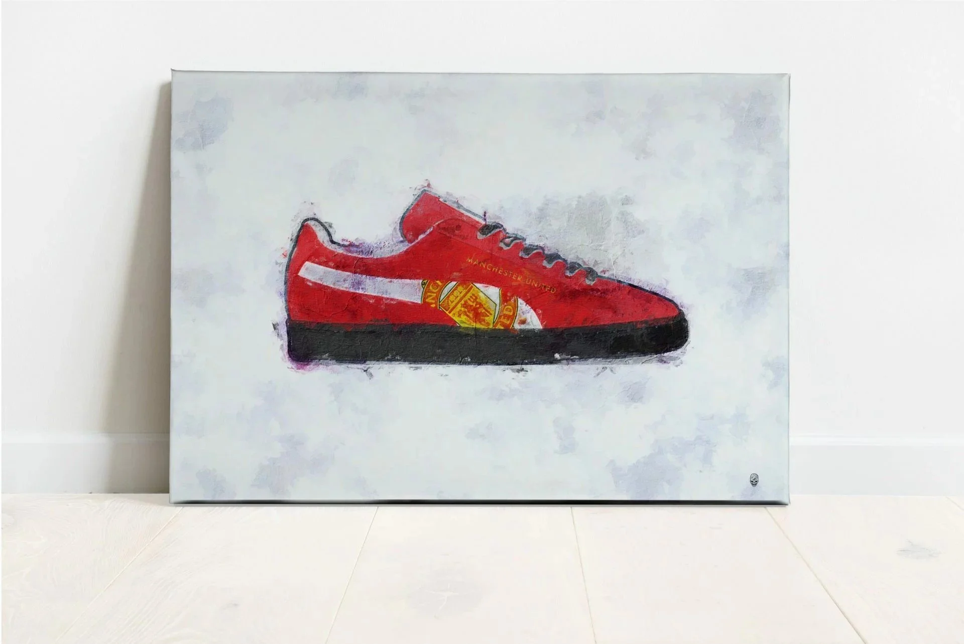 Manchester United Clyde Oil Paint Art Print A4 - £39.99