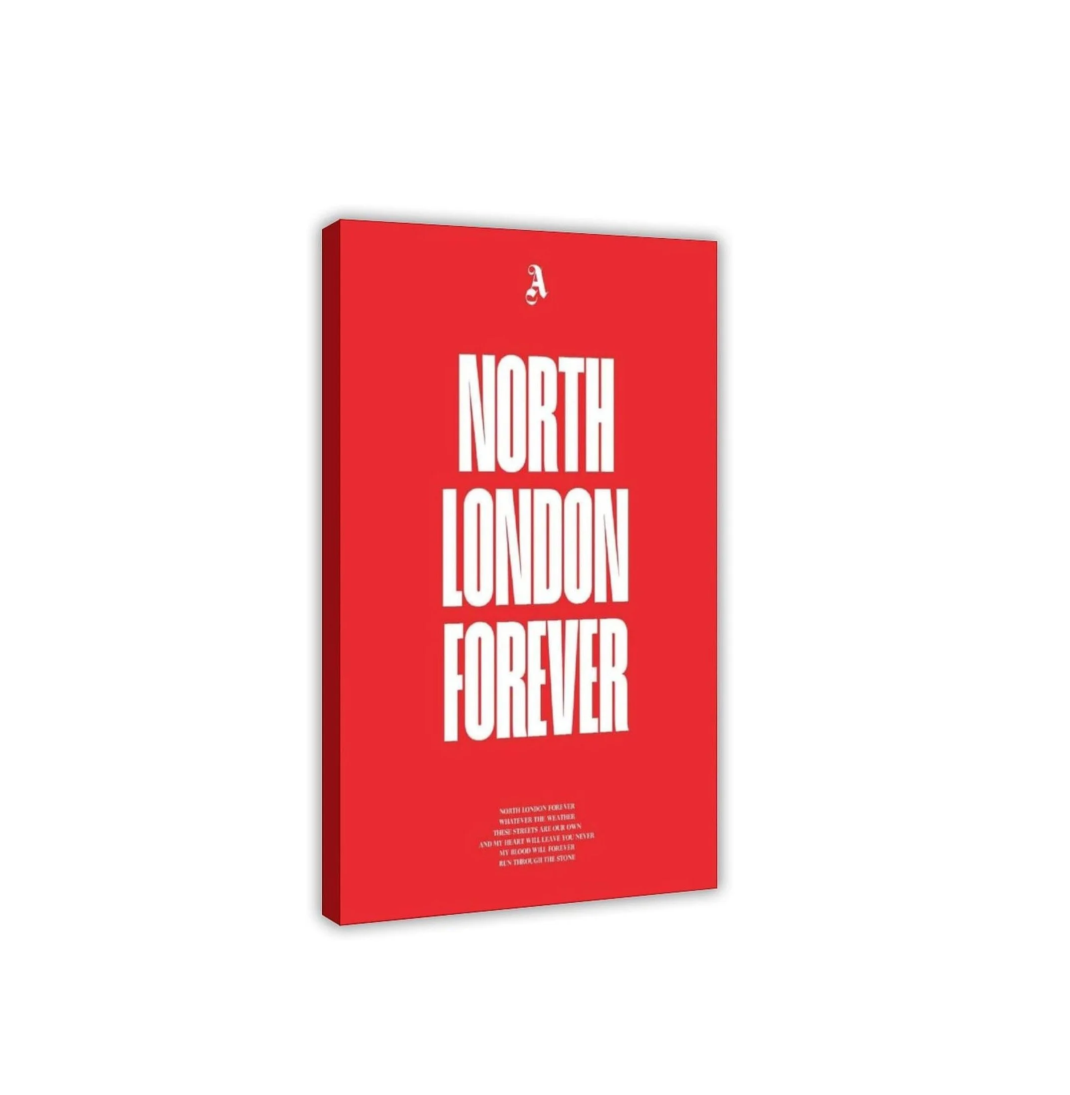 Arsenal FC Retro North London Forever Canvas Poster Wall Art | 12x18inch (30x45cm) - £35.00