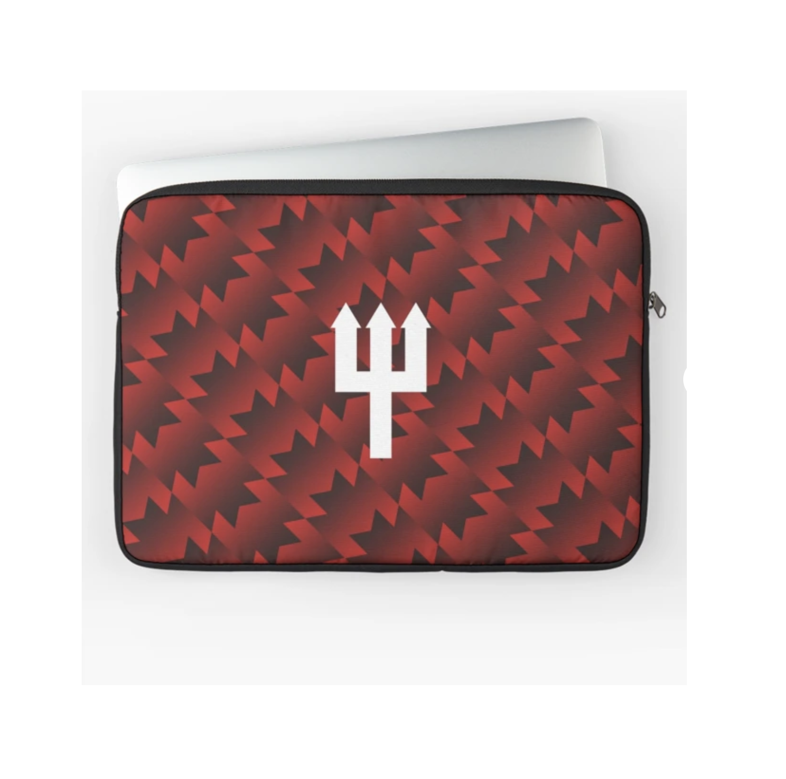Manchester United Retro Trident | Red, Black & White Laptop Sleeve - £31.40