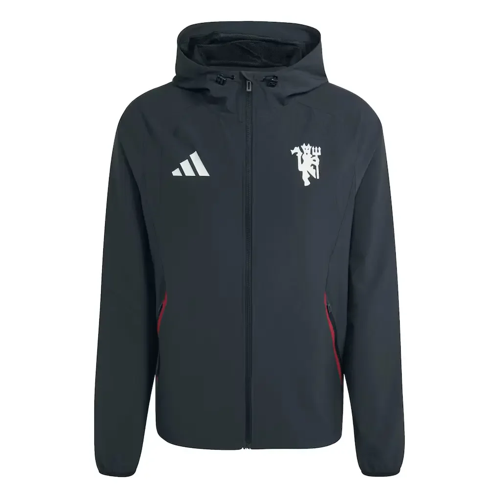 Manchester United adidas Tiro Travel Full Zip Windbreaker - Black
 £80.00 