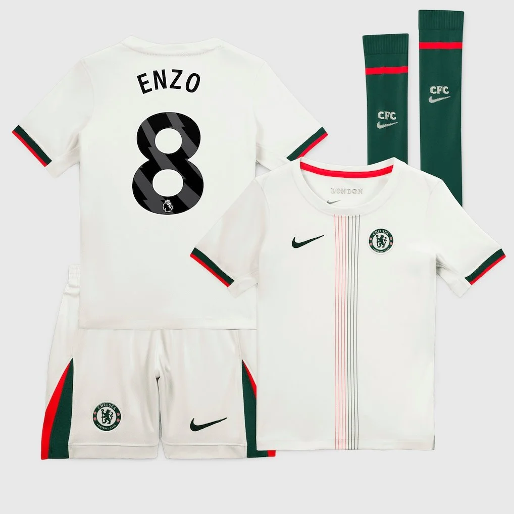 Chelsea Nike Away Stadium MiniKit 2025-26 - Little Kids with Enzo 8 Printing - £69.99